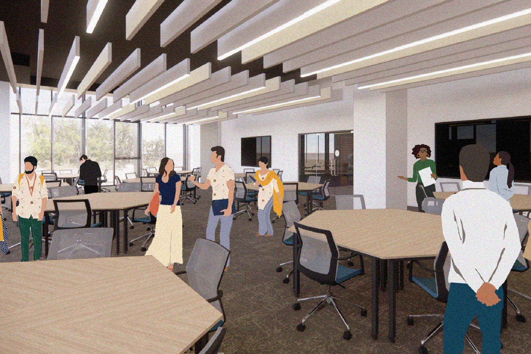 Classrooms built for collaboration and co-working